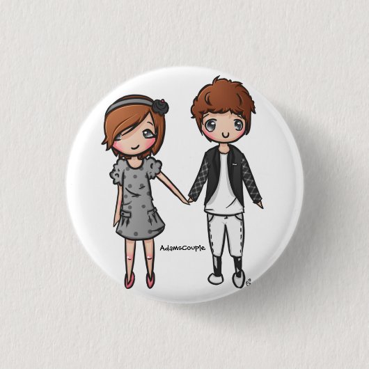 Adams-Paar-Knopf Button (Vorderseite)