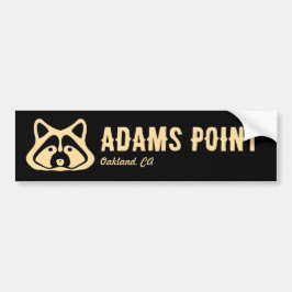 Adams Point Raccoon Bumper Sticker Autoaufkleber