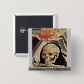 Adams Schädel am Berg-Kalvarienberg-Detail eines Button (Vorne & Hinten)