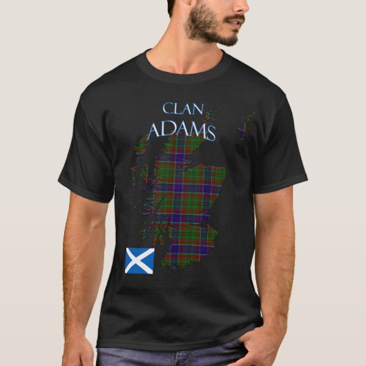 Adams Scottish Clan Tartan Scotland T-Shirt (Vorderseite)
