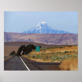 Adams und Windturbinen, Oregon Poster