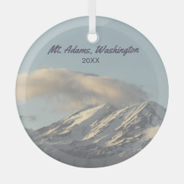 Adams Washington mit Cloud-Foto Ornament Aus Glas
