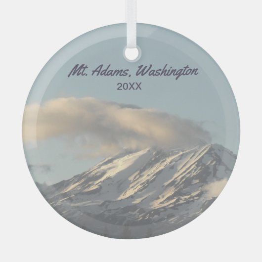 Adams Washington mit Cloud-Foto Ornament Aus Glas (Vorderseite)