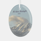 Adams Washington mit Cloud-Foto Ornament Aus Glas (Vorderseite links)