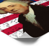 Adams, Washington und Jefferson - Betsy Ross Flag Poster (Ecke)