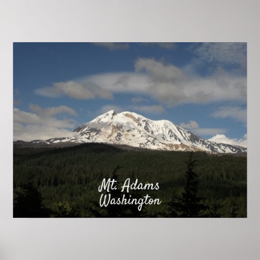 Adams Washinton mit Forest und Blue Sky Foto Poster (Vorne)