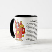 Adamson-Familien-Wappen Tasse (Vorderseite Links)