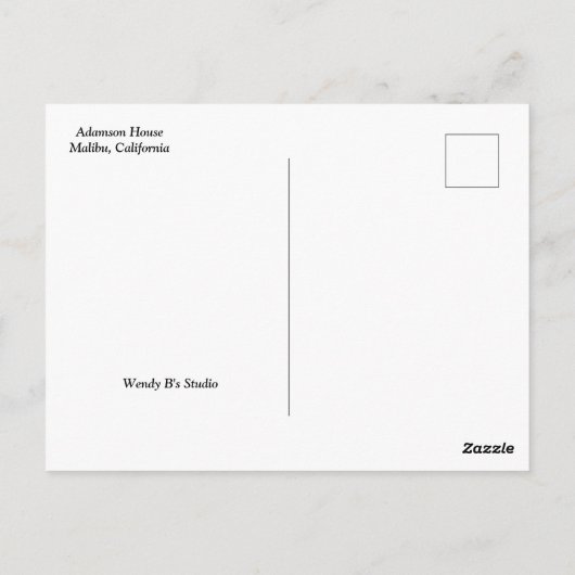 Adamson House #3 Postkarte (Rückseite)