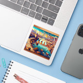 Adana Turkey 3 Inch Vinyl Sticker (Laptop mit iPhone)