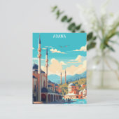 Adana Turkey Retro Vintage Travel Postkarte (Stehend Vorderseite)