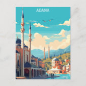 Adana Turkey Retro Vintage Travel Postkarte (Vorderseite)