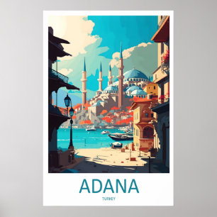 Adana Vintage Reiseplakat Ski Nationalpark Poster