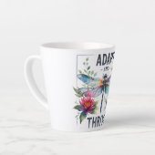 Adapt and Thrive - Artistic Dragonfly Milchtasse (Linke Ecke)