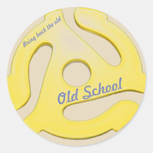 Adapter-Aufkleber 45rpm Runder Aufkleber (Vorderseite)