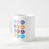 ADAPTER-Pop-Kunst mit 45 U/min Rekord Kaffeetasse (Vorderseite Links)