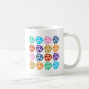 ADAPTER-Pop-Kunst mit 45 U/min Rekord Kaffeetasse