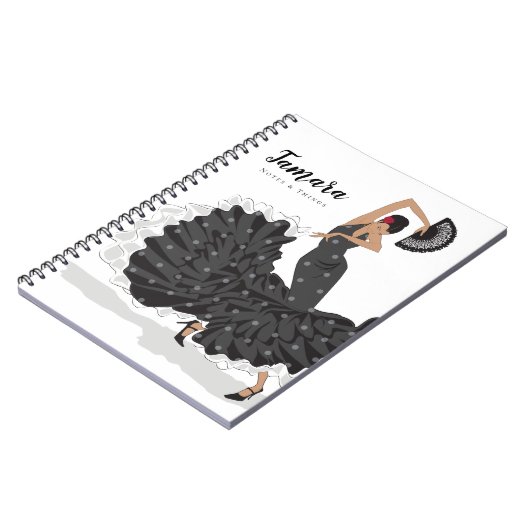 Adaptierbares Flamenco Dancer Notebook Notizblock (Linke Seite)