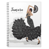 Adaptierbares Flamenco Dancer Notebook Notizblock (Vorderseite)