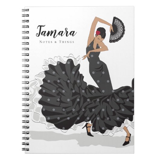 Adaptierbares Flamenco Dancer Notebook Notizblock (Vorderseite)