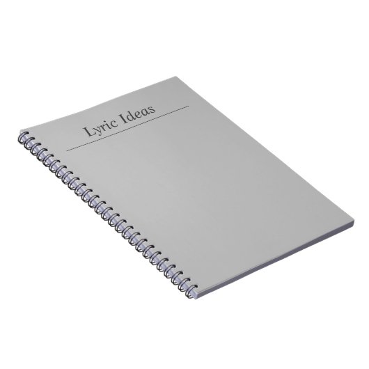 Adaptierbares Gray Lyric IdeenNotebook Notizblock (Rechte Seite)
