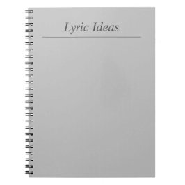 Adaptierbares Gray Lyric IdeenNotebook Notizblock