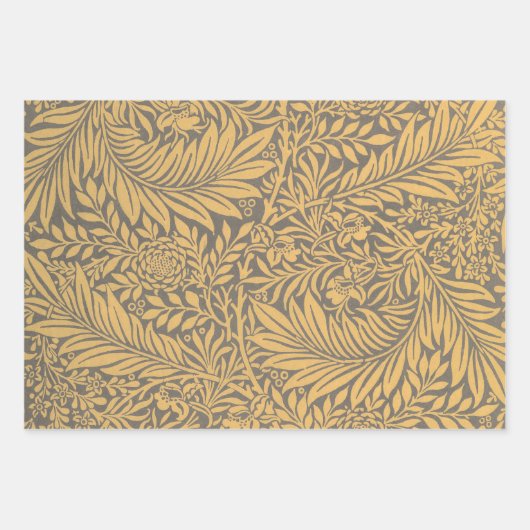 Adaptiertes William Morris Luckspur Packpapier Geschenkpapier Set (Vorderseite)