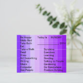 Adaptive Live Tools Tagesliste zum Kartenspielen S Postkarte (Stehend Vorderseite)