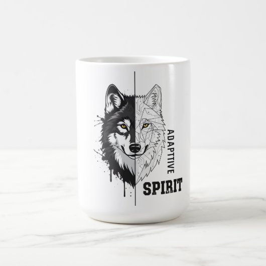 Adaptive Spirit Wolf Coffee Mug Kaffeetasse (Mittel)