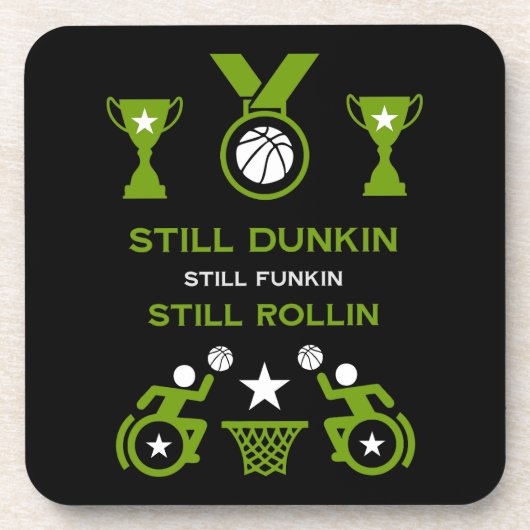 Adaptiver Mit Behinderung Basketball Getränkeuntersetzer (Vorderseite)