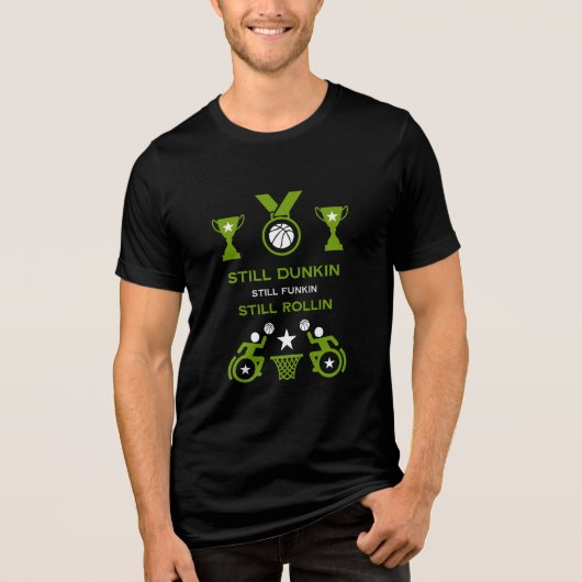 Adaptiver Mit Behinderung Basketball Tri-Blend Shirt (Vorderseite)