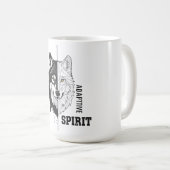 Adaptiver Spirit Wolf Kaffeebecher Kaffeetasse (VorderseiteRechts)