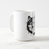 Adaptiver Spirit Wolf Kaffeebecher Kaffeetasse (Vorderseite Links)