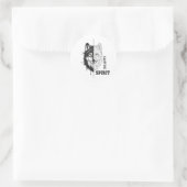 Adaptiver Spirit Wolf Rundsticker Runder Aufkleber (Tasche)