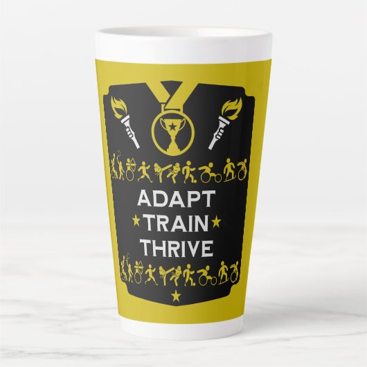 Adaptives Mit Behinderung Sportgeschenk Milchtasse (Vorderseite)