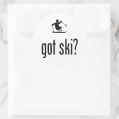 Adaptives Skifahren Runder Aufkleber (Tasche)