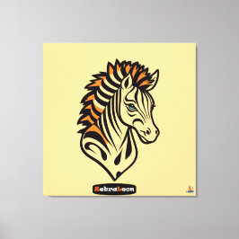 Adaptives ZebraLeon - Illustration Acrylwandkunst Leinwanddruck