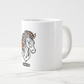 Adaptives ZebraLeon - Illustration mit Text Jumbo-Tasse (Vorderseite Rechts)