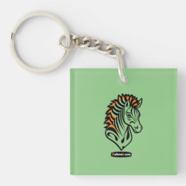 Adaptives ZebraLeon - Illustration mit Text Schlüsselanhänger