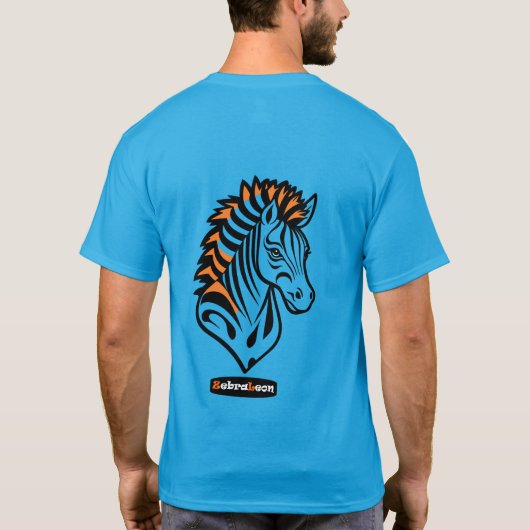 Adaptives ZebraLeon - Illustration mit Text T-Shirt (Rückseite)
