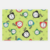 Adäquater Wecker in drei Farben Party Geschenkpapier Set (Vorderseite 2)