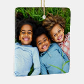 Add a Family Photo to this Personalized Christmas Keramikornament (Rechts)