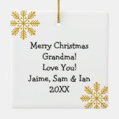 Add a Family Photo to this Personalized Christmas Keramikornament (Rückseite)
