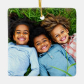 Add a Family Photo to this Personalized Christmas Keramikornament (Vorderseite)