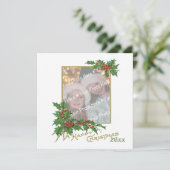 Add-A-Foto Vintag Happy Weihnachtskarte (Stehend Vorderseite)