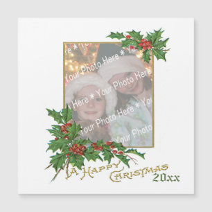 Add-A-Foto Vintag Happy Weihnachtskarte Magnetkarte