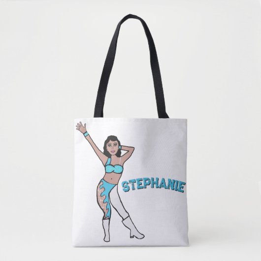 Add A Name Aqua Swirl #2 Tasche (Vorderseite)