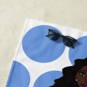 Add A Name Beach Towel Baby Blue /White Strandtuch (Beispiel)