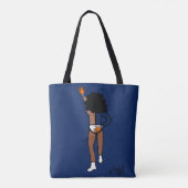 Add a Name Dancer Orange Navy #1 Tasche (Rückseite)