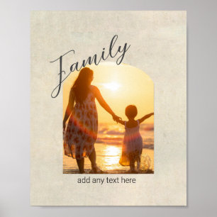 add a photo and text for a family portrait poster