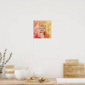 add a quote distressed paint design wall art poster (Küche)